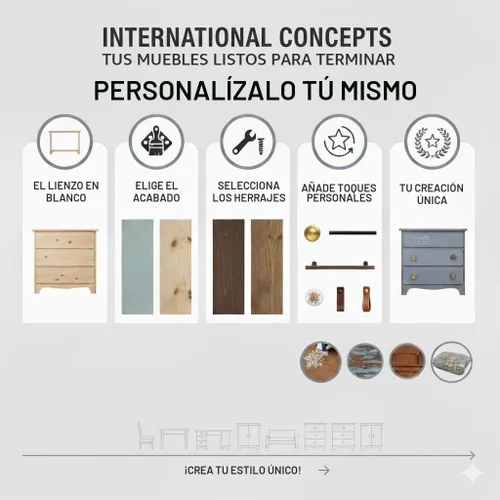Vista 3 de International Concepts - Lámpara de mesa, madera, sin terminar
