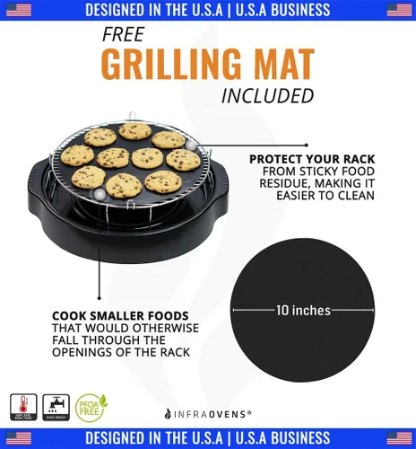 Vista 5 de Rejilla de acero inoxidable de 3 pulgadas compatible con Nuwave® Pro Plus, Elite, Nutri Chef, Black&Decker Accesorio de rejilla de repuesto