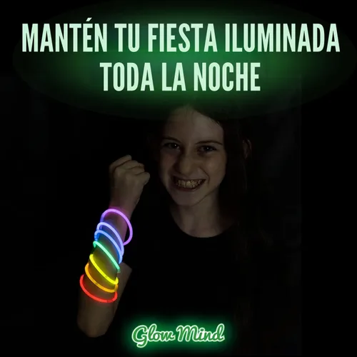 Vista 4 de 300 varillas de brillo ultra brillantes a granel – Paquete de suministros de fiesta de Halloween que brillan en la oscuridad – 8 pulgadas Glowsticks
