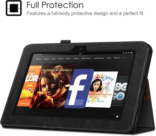 Vista 8 de Fintie Funda tipo folio para Kindle Fire HD 8.9" - Funda de piel delgada con apagado y encendido automático para Amazon Kindle Fire HD 8.9