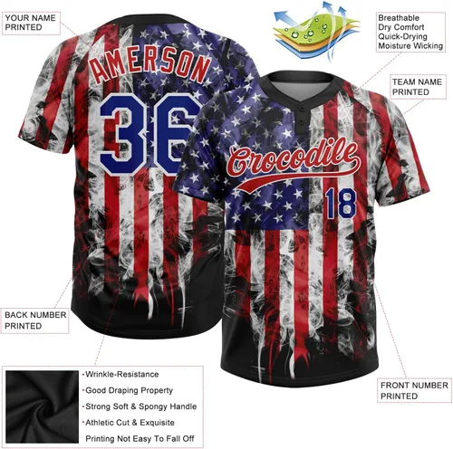 Vista 3 de Camisetas de béisbol personalizadas con dos botones, camisetas de sóftbol personalizadas con logotipo de nombre cosido para hombres, mujeres