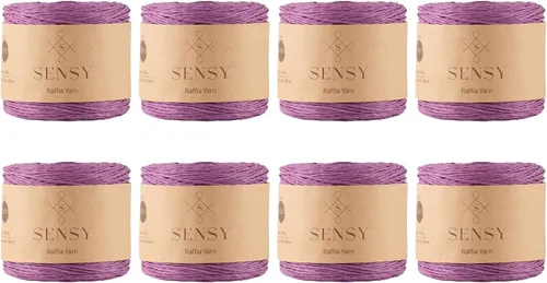 Vista 31 de Sensy Premium - Hilo de rafia multicolor (185 yardas, 100% papel, 400)