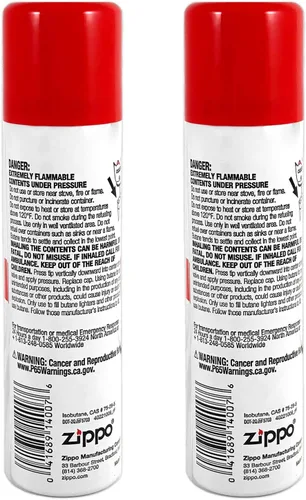Vista 3 de Zippo Recarga de Combustible de Butano – Premium de Alta Pureza para Encendedores, Antorchas e Insertos – Combustión Limpia, Llama Constante