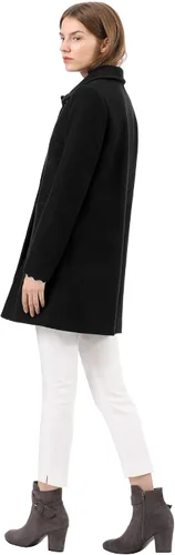 Vista 4 de Allegra K Gabardina de invierno de un solo pecho para mujer