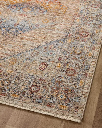 Vista 8 de Loloi II Sorrento Collection SOR-06 Multi/Sunset 7'-10" x 7'-10" - Alfombra decorativa redonda Multi / Atardecer