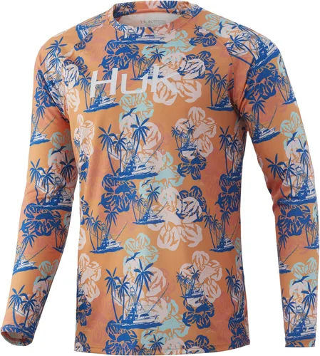 Vista 36 de Huk Pursuit Vented LS para hombre Refracción Fish Fade - San Sal/Wahoo