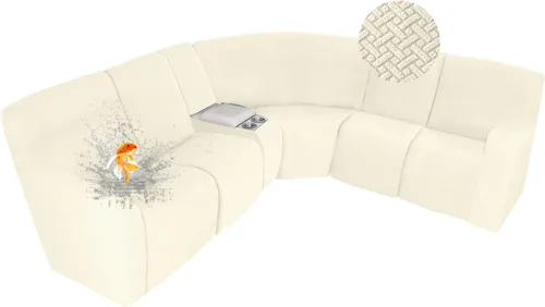 Vista 84 de ALIECOM Fundas 100% impermeables para sofá seccional reclinable, forma de L, elásticas, para esquina, funda para sofá seccional reclinable, lavable