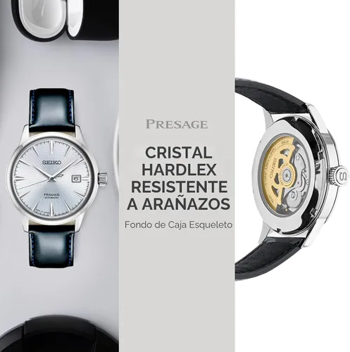 Vista 7 de SEIKO Reloj Automático para Hombre - Presage Cocktail Time - Esfera con Numeración Dorada y Calendario con Fecha, Resistente al Agua 50m