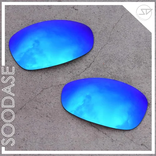Vista 2 de SOODASE - Gafas de sol polarizadas de repuesto para Oakley Juliet, color azul, dorado y plateado