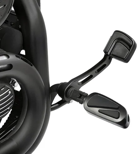 Vista 7 de TCT-MOTORPARTS Estriberas de pie para reposapiés estilo montaje macho de 0.433 in para Harley Touring Road King Glide Negro #01