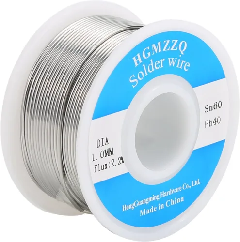 Vista 10 de Alambre de soldadura 60/40 de estaño con colofonia para soldadura eléctrica 0.023 pulgadas (0.6mm-1lb)