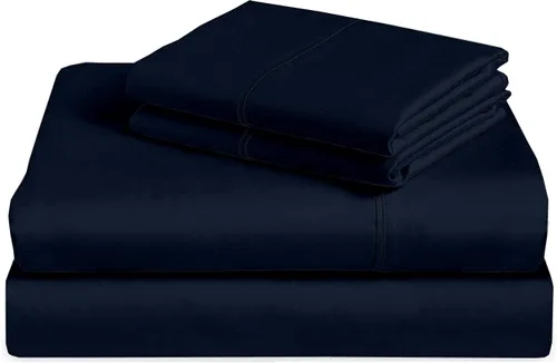 Vista 17 de Juego de sábanas premium de 4 piezas - Sábanas de cama de algodón tamaño individual - 100% algodón - 300 número de hilos - Sábana bajera ajustable