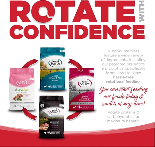 Vista 4 de NutriSource Alimento seco para perros de raza grande, carne de res y arroz, 26 libras Apoyo digestivo probiótico y prebiótico, piel y pelaje
