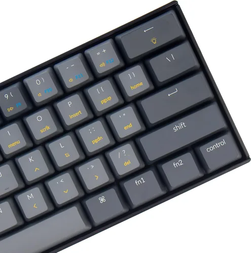 Vista 5 de Keychron K12 - Teclado mecánico inalámbrico Bluetooth intercambiable en caliente con interruptor de plátano óptico 61 teclas compacto