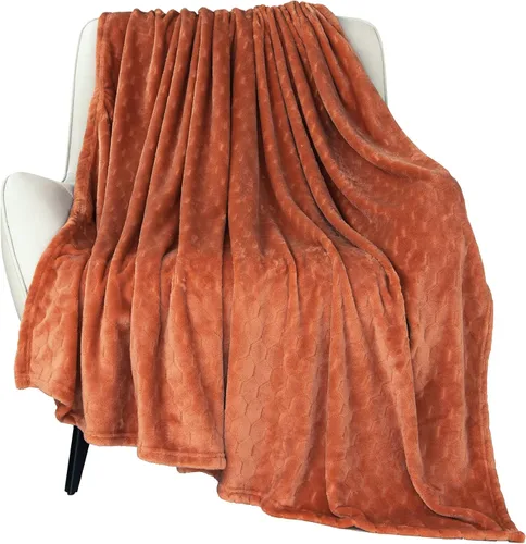 Vista 8 de TOONOW - Manta decorativa de vellón, mullida, supersuave, esponjosa y con patrón geométrico, de franela de microfibra, para sillón, cama y sofá
