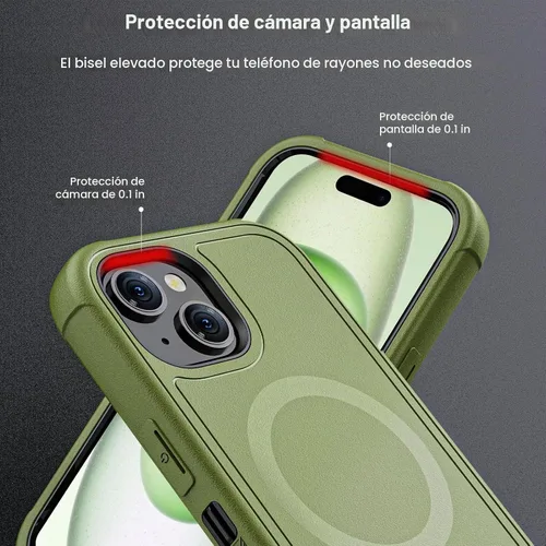 Vista 5 de MYBAT PRO Maverick Series - Funda para iPhone 15 Plus, protección militar resistente contra caídas, compatible con MagSafe, protector de pantalla