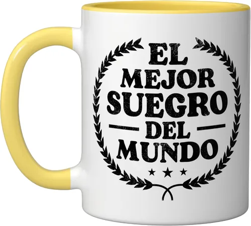 Vista 10 de El Mejor Suegro del Mundo - Taza de cerámica con humor divertido para suegro español, color negro y blanco