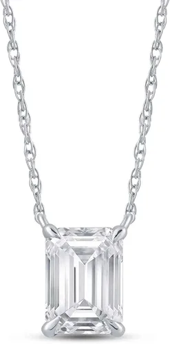 Vista 32 de La Joya 1/2-2 CT Lab Grown Diamond Necklace 14K White Gold Multi Shape Oro blanco