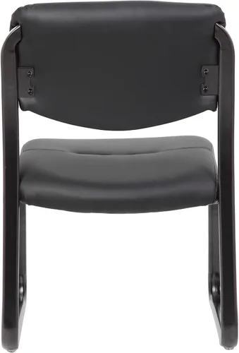 Vista 8 de Boss Office Products B9539 Silla lateral con base de trineo de cuero, color negro, 250