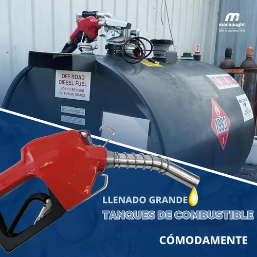Vista 7 de Macnaught Bomba de transferencia de combustible M3 120V, 20 GPM Bomba de combustible de alto flujo de 1", apagado automático, boquilla, manguera
