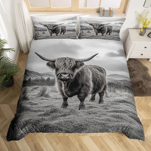 Vista 14 de Erosebridal Funda de edredón de leopardo, guepardo, funda de edredón de animales de sabana africana, juego de ropa de cama con estampado de leopardo