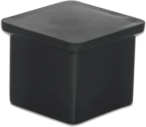 Vista 7 de Flyshop Tapones de PVC para patas de silla de patio, protectores de suelo cuadrados negros 10 unidades, 1 pulgada x 1 pulgada, 0.984 x 0.984 in