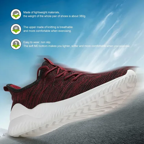 Vista 3 de Zapatos deportivos para correr para hombre, zapatillas sin cordones para caminar, ligeros, transpirables, informales, con suela suave, entrenadores