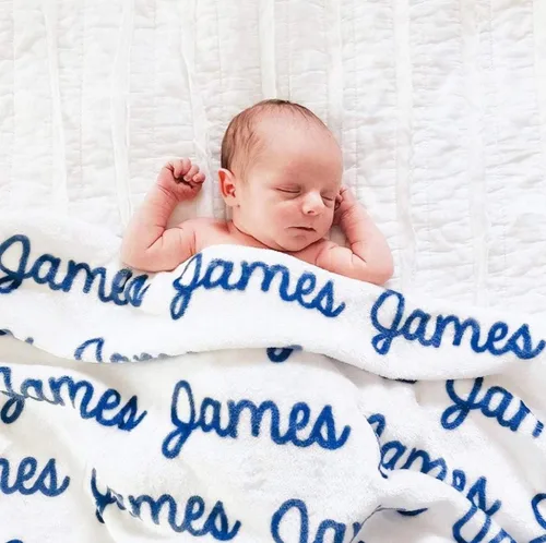 Vista 8 de Manta de nombre personalizada para bebé niña niños y adultos con nombre, personalizado con nombre del bebé, manta personalizada para niños. Regalo
