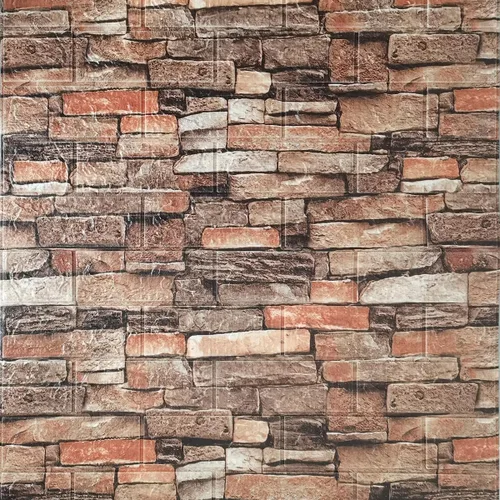 Vista 8 de 3D paneles de pared de espuma autoadhesivos, pelar y pegar ladrillo piedra papel pintado calcomanía de pared para sala de estar niños dormitorio