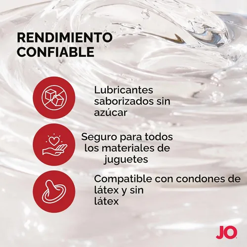 Vista 6 de JO H2O - Lubricante personal a base de agua con sabor a chicle de 2 onzas