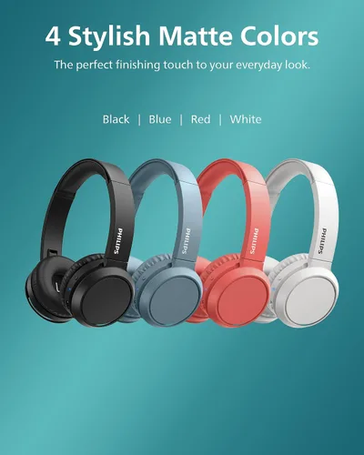 Vista 8 de Philips H4205 Auriculares inalámbricos con controladores de 1.260 in y BASS Boost bajo demanda, color blanco