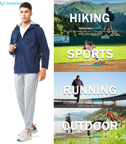 Vista 6 de NORTHYARD Pantalones deportivos para correr para hombre, ligeros, de secado rápido, para gimnasio, deportes activos, entrenamiento en pista