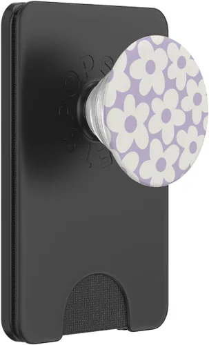Vista 7 de PopSockets PopGrip para mujer, diseño de flores estéticas, diseño floral, retro, con margaritas