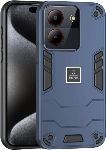 Vista 205 de Funda compatible con Redmi A1, compatible con Redmi A2 2 en 1 [PC dura + TPU], funda de teléfono negra