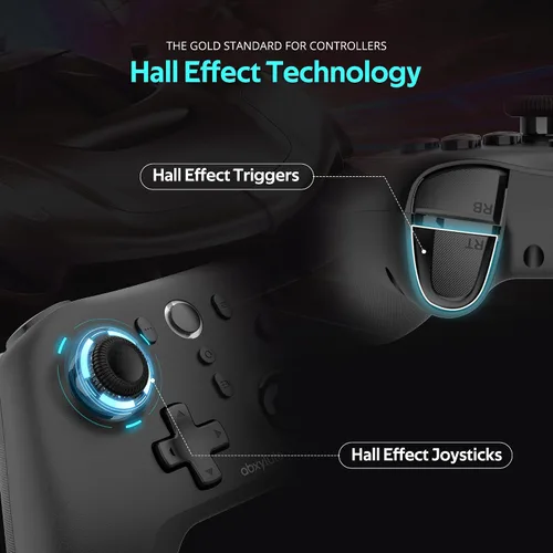 Vista 3 de C6 Wireless PC Controller, Bluetooth Game Controller- 1000Hz Polling Rate- Hall Effect Joystick for Windows PC, Nintendo Switch, Switch 2, Steam