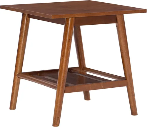 Vista 9 de Linon Melissa Mid-Century - Mesa auxiliar de nogal