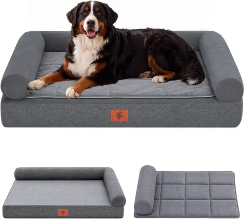 Vista 32 de GTPLAYER Dog Bed, Egg-Crate Foam Pressure Relief with Waterproof Washable Pet Bed 23.6" with 2-in-1 Cooling/Warming Pad, Non-Slip Bottom, Detachable