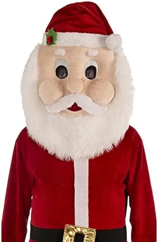 Vista 2 de Forum Novelties Disfraz de mascota de Papá Noel de peluche para hombre, Rojo, talla única