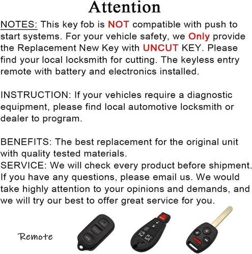 Vista 7 de Llave remota de entrada sin llave 2009-2012 para Volkswagen Routan 2008-2015 para Chrysler Town & Country 2008-2010 para Jeep Commander 2008