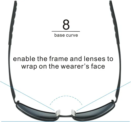 Vista 3 de ZHILE 8-base gafas de sol polarizadas con marco de metal, curvas, para hombre