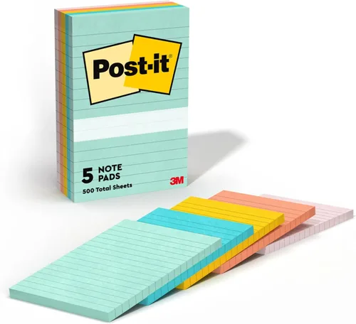 Vista 11 de Post-it - Notas adhesivas de 5 x 8 pulgadas, Marseille Collection Material escolar y productos de oficina