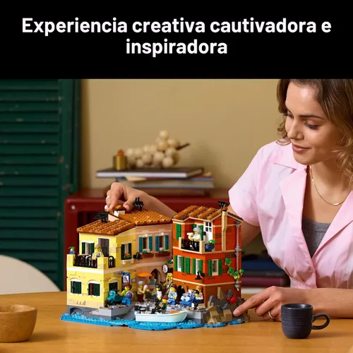 Vista 3 de LEGO Ideas Italian Riviera - Juego de construcción para adultos – Decoración para el hogar y la oficina para hombres y mujeres a partir de 18 años
