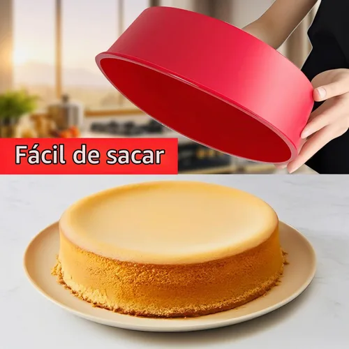 Vista 4 de AVIDON Moldes para pasteles de 8 pulgadas, moldes redondos de silicona para tartas de capas, pastel de queso y pastel de chocolate, antiadherentes