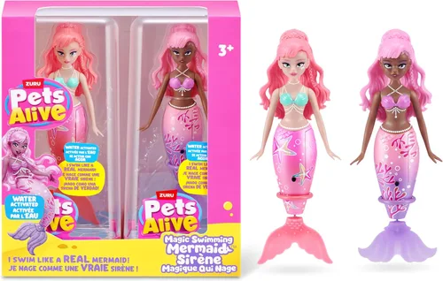 Vista 10 de Pets Alive Sirena Mágica Nadadora Pack de 2 (Concha Marina y Ola Marina) por ZURU