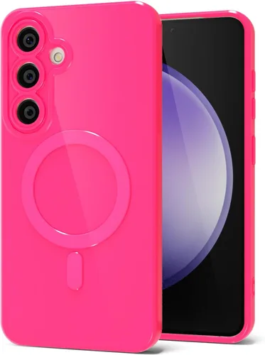 Vista 163 de Svanove Funda magnética de silicona para Samsung Galaxy S22, compatible con Magsafe, bonita funda para mujer, goma de gelatina brillante delgada
