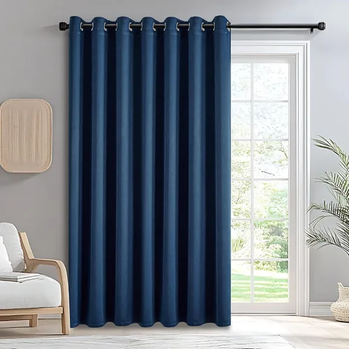 Vista 48 de IGEMAEVE Cortinas opacas para dormitorio con ojales, beige, 52 pulgadas