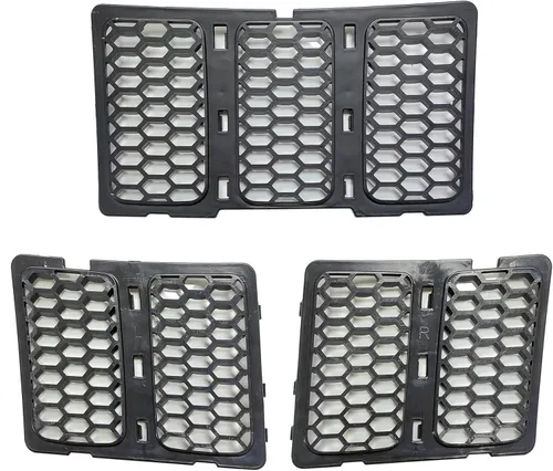 Vista 6 de Rejilla delantera de malla tipo panal Compatible con Jeep Grand Cherokee 2014 2015 2016