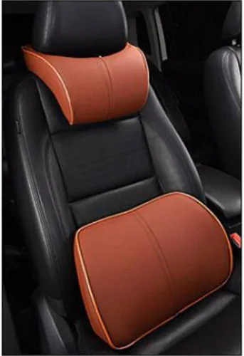 Vista 8 de Almohada de apoyo lumbar para asiento de automóvil, almohada para el cuello, reposacabezas y espalda, almohadilla de espuma viscoelástica suave