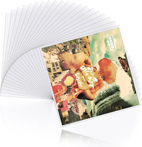 Vista 8 de 20 fundas exteriores transparentes de 12 pulgadas para discos de vinilo individuales y dobles 3.2Mil thick, acid-free, Protects LP covers from