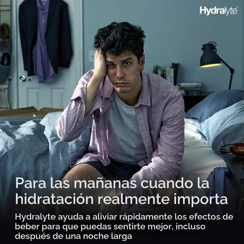 Vista 9 de Hydralyte Solución lista para beber hidratación oral con electrolitos, bayas, botella de 33.8 onzas